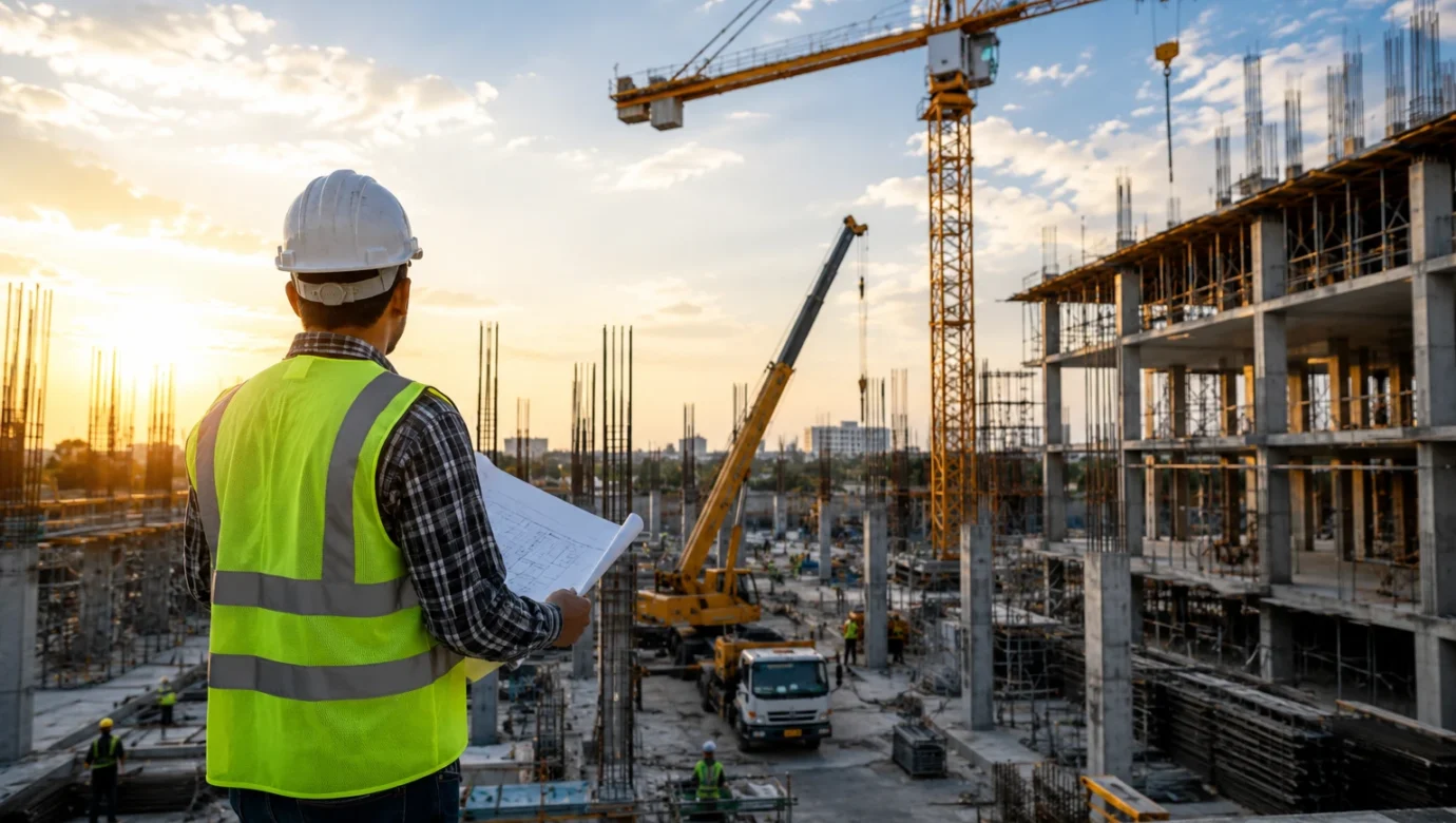Professional Construction Site Photo Video Shoot for Vishesh Construction System